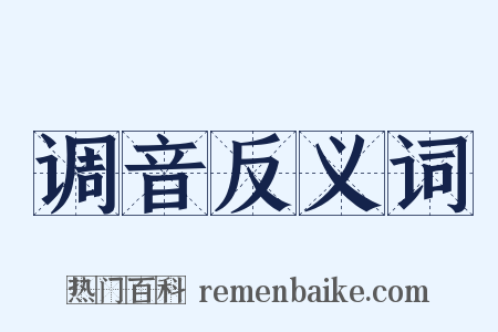 调音反义词是什么意思的图片